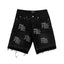 Mixed Emotions Black “ME” Rhinestone Denim Shorts