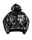 Mixed Emotions Graffiti Zip Up Hoodie Black