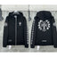 Chrome Hearts Cross Sleeve & Large Back Cross Zip-Up Hoodie (Black)