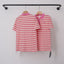 Chrome Hearts Monogram Striped Short Sleeve Polo Shirt (Pink/White)