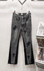 Chrome Hearts Gray-Black & Black Cross Patch Denim Jeans