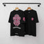 Chrome Hearts Pink Floral Vine Cross T-Shirt (Black)