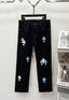 Chrome Hearts Black & Light Blue-White Cross Patch Denim Jeans