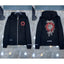 Chrome Hearts Red Horseshoe & Complex Cross Zip-Up Hoodie (Black)