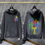 Chrome Hearts Vintage-Wash Multi-Color Cluster Cross Hoodie (Black)