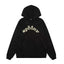 Sp5der Rhinestone Letter Graphic Black Pullover Hoodie