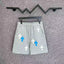 Chrome Hearts Light Gray & White-Blue Cross Patch Sweatshorts