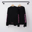 Chrome Hearts Pink Gothic Script Collar & Sleeve Long Sleeve (Black)
