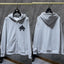 Chrome Hearts Black Floral Cross Zip-Up Hoodie (Light Grey)