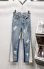 Chrome Hearts Classic Blue & White Cross Patch Denim Jeans