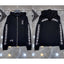 Chrome Hearts Gothic Letter Zip-Up Hoodie (Black)