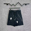 Chrome Hearts Black Paint Splatter & White Cross Sweatshorts
