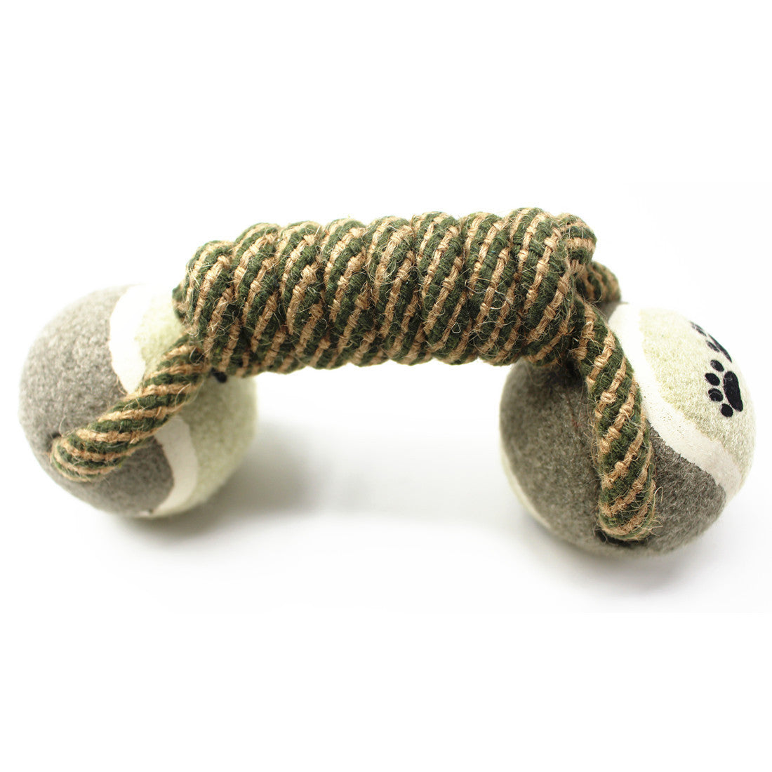 Cotton Rope Tennisball Dumbbell Dog Chew Toy