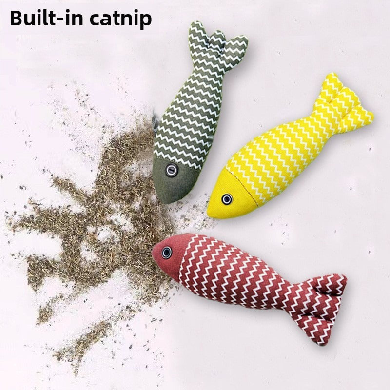 Pet Catnip Fish Toy - Three Colors Suitable For Cats Of All Ages