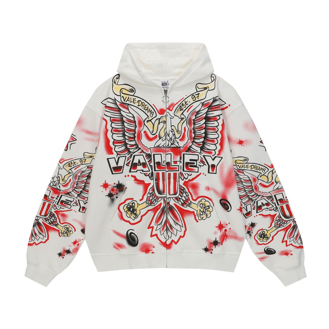 Vale Forever Red Cross Wing Graphic Hoodie Hover Image