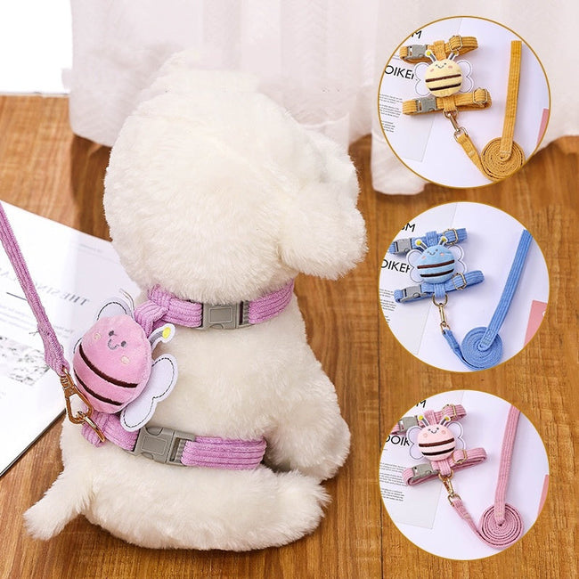 Cute Bee Pet Harness and Leash Set Hover Image