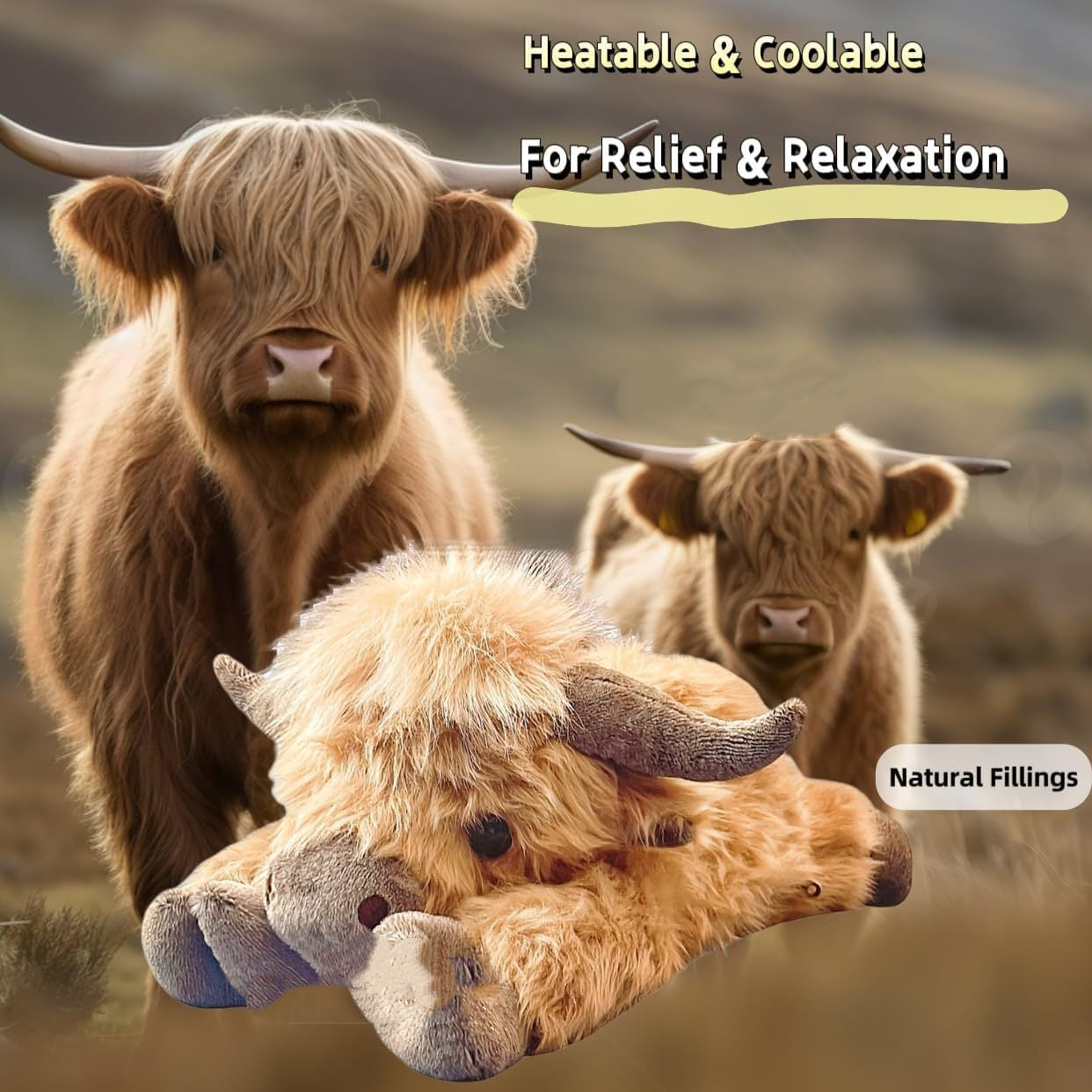 Creative Cartoon Highland Cow Plush Toy
