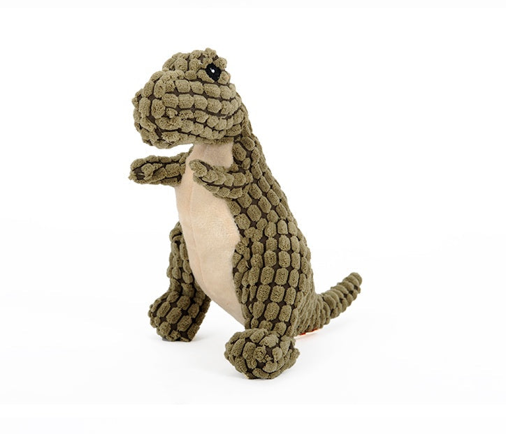 Dinosaur Plush Chew and Sound Dog Toy