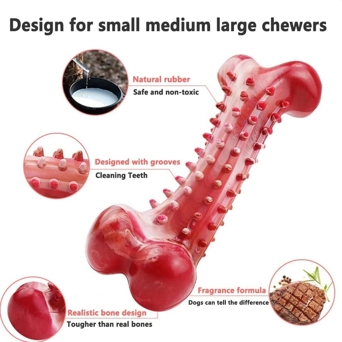 Durable Natural Rubber Dog Chew Toy