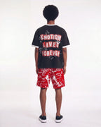 Mixed Emotions Graffiti Shorts Red