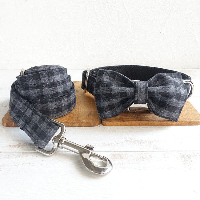 Pet Bowtie Collar and Leash Set Hover Image
