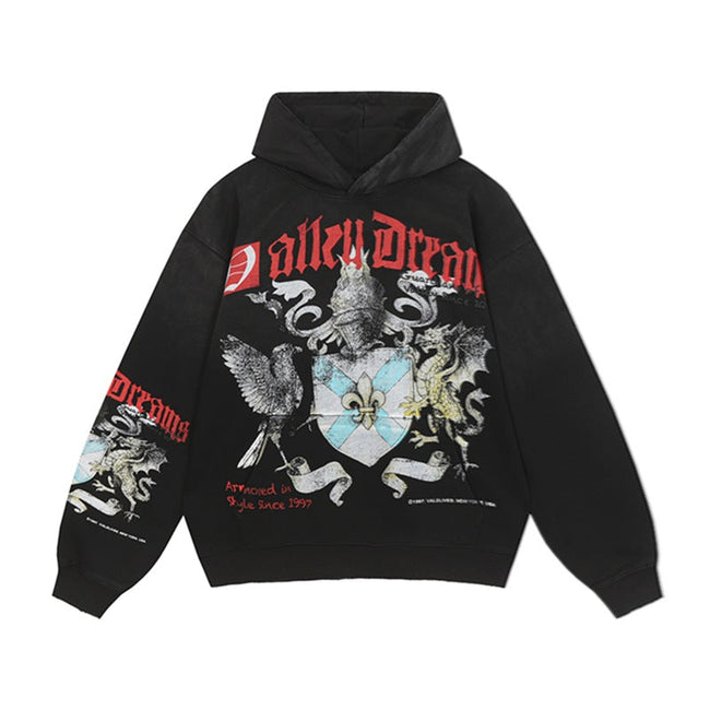 Vale Forever Red Winged Figure Graphic Hoodie Hover Image