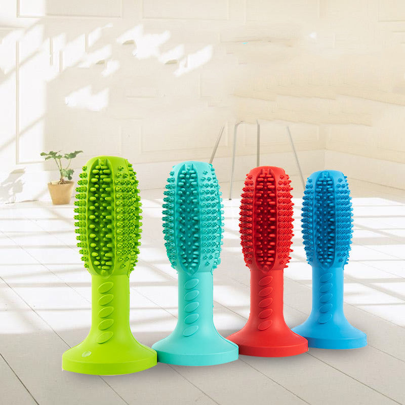 Dog Toothbrush Dog Molar Teeth Cleaning Leaking Food Device