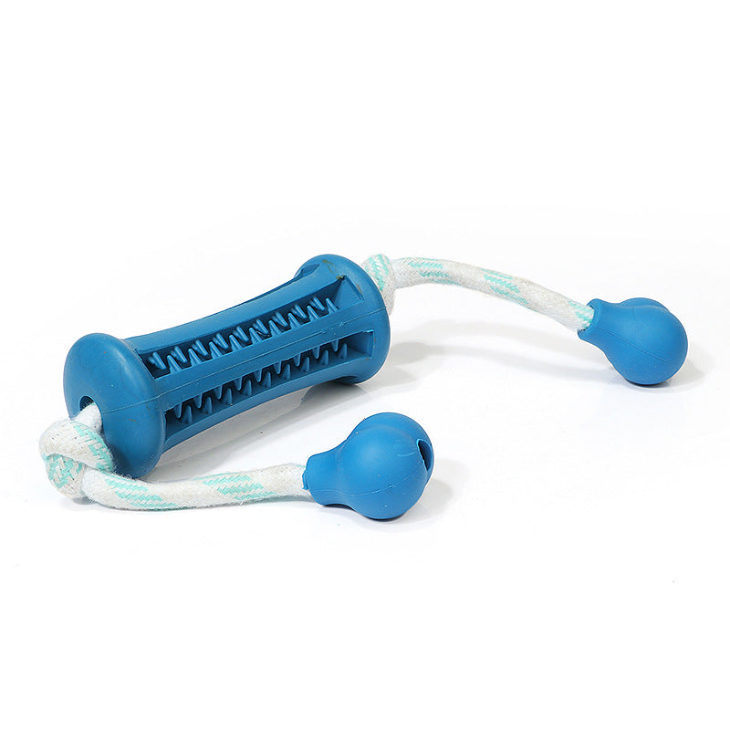 Dog Rubber Toy - Molar Teeth Cleaning Rod Wears The Rope