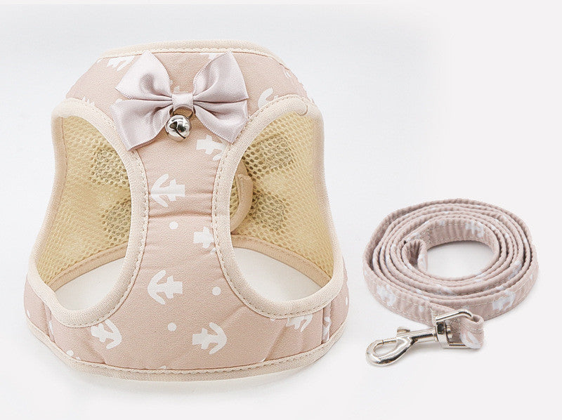 Pet Chain Traction Rope Set, Chest Harness, Cat Harness, Cat Collar, Dog Leash
