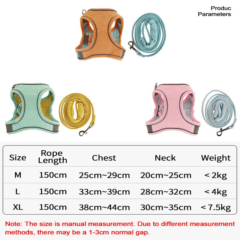 Vest-Style Chest Harness Cat Walking Leash