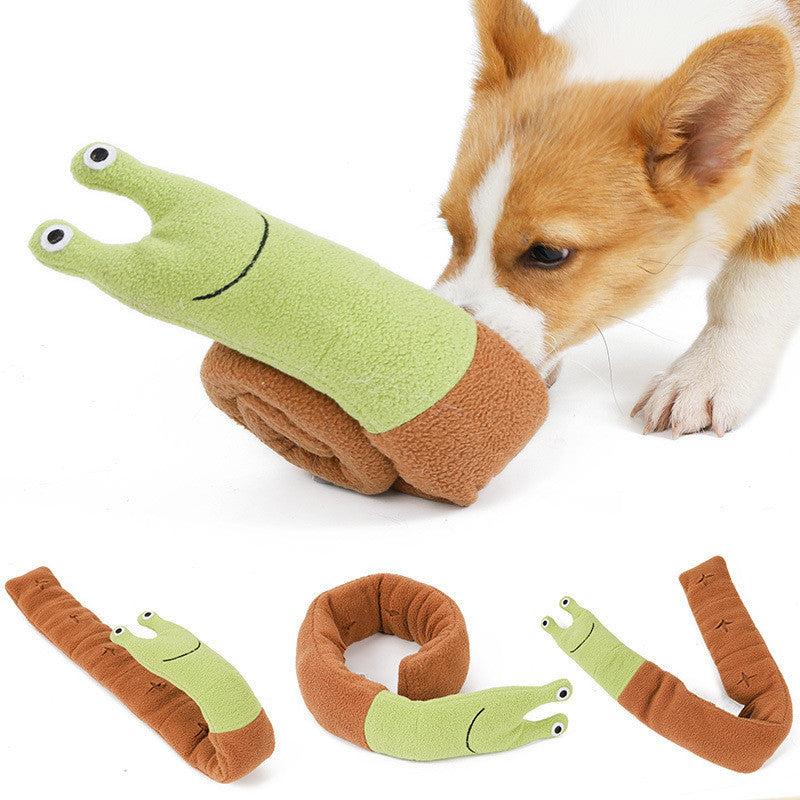 Fleece Interactive Dog Puzzle Snails Toys For Small or Midium Dog Training