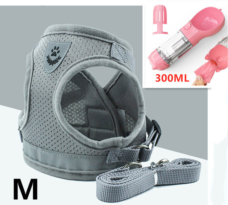 Pet Leash and Breathable Mesh Harness Vest