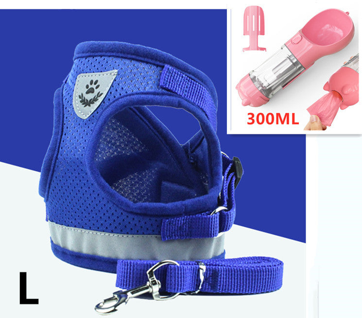 Pet Leash and Breathable Mesh Harness Vest