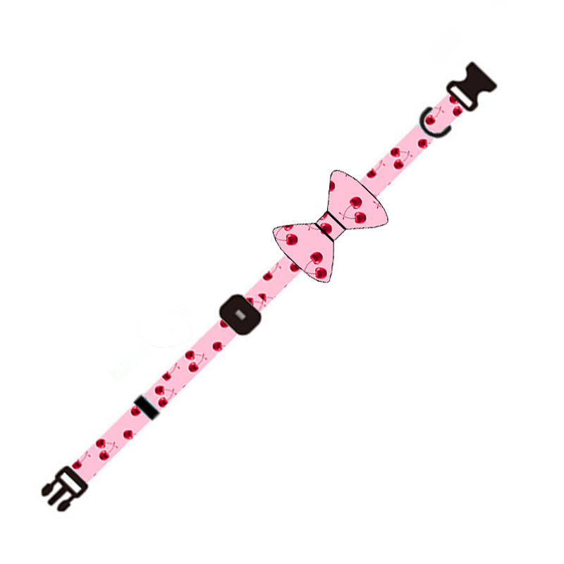 Pink Dog Harness with Leash, Collar, Bowtie, and Poop Bag Holder