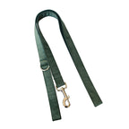 Green Velvet Bowtie Collar and Dog Leash Set