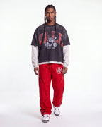 Mixed Emotions Classic Nylon Pant Red