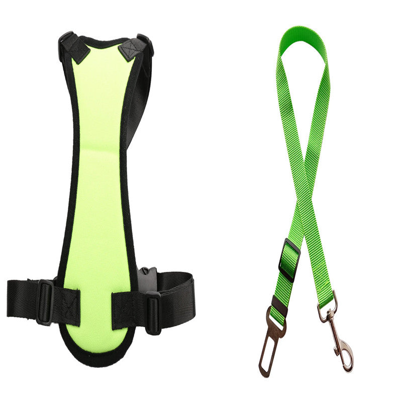 Pet Car Seat Safety Belt and Collar Set