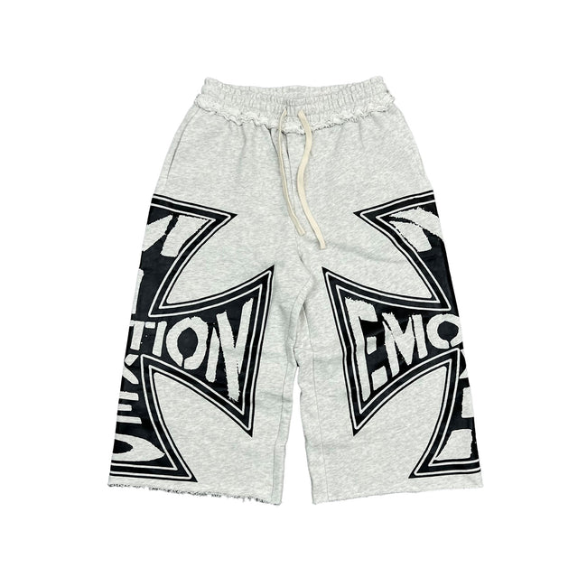 Mixed Emotions Grey “Classic” 3/4 Shorts Hover Image