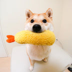 Fried Shrimp Tempura Dog Plush Chew Squeaky Toy