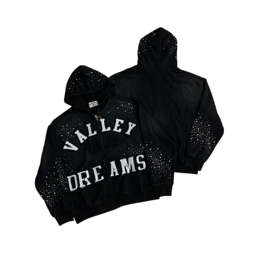 Vale Forever Black Dreams Rhinestone Graphic Hoodie Hover Image
