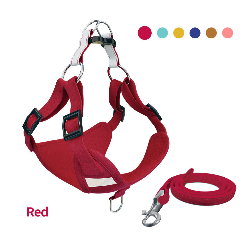 Dog Harness Reflective Dog Leash Vest Type Harness Set