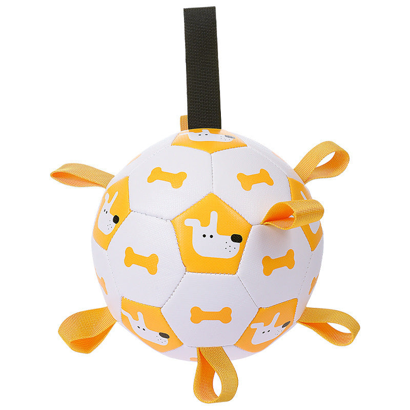 Interactive Dog Football Toy - Soccer Teething Ball With Cute Printing