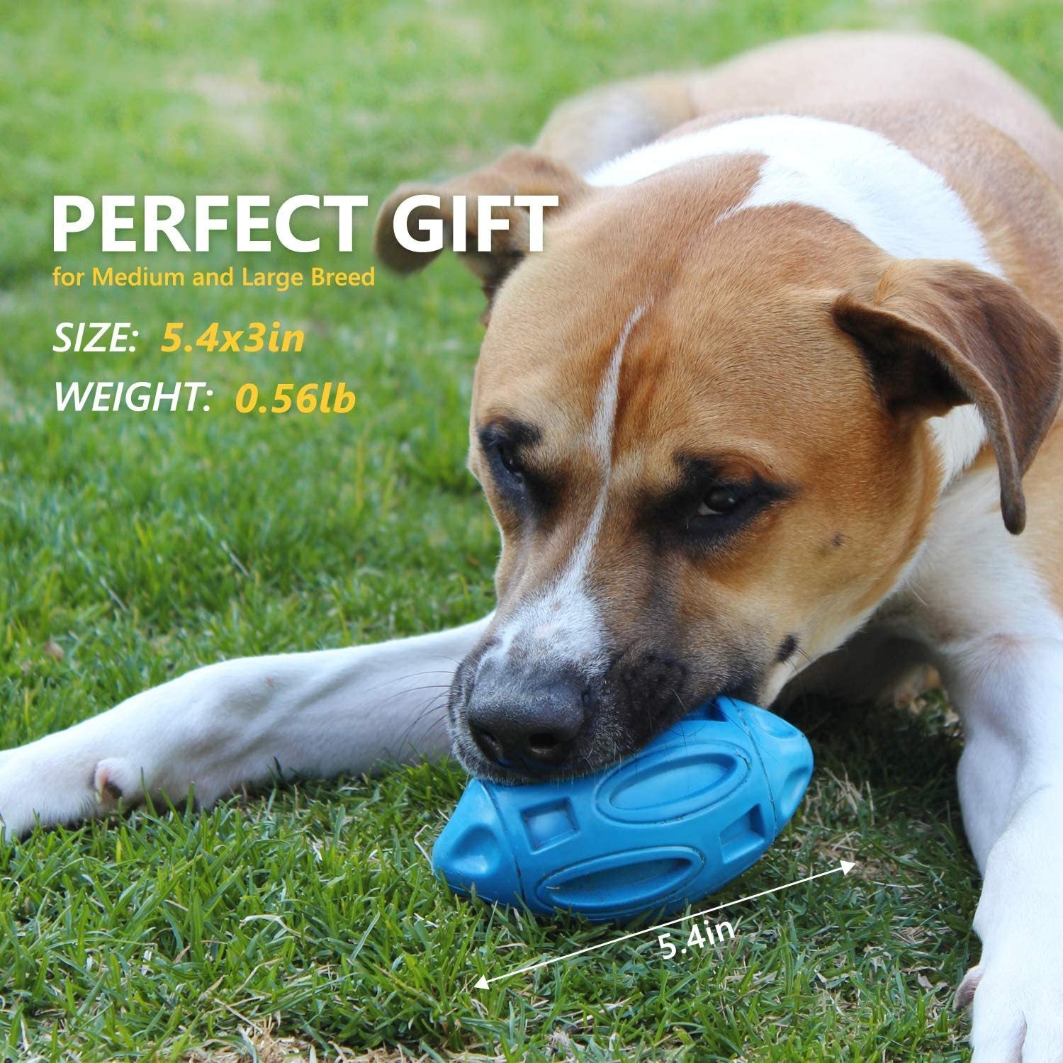 Dog Toy - Rubber Rugby Ball Wear-Resistant Bite-Resistant Ball