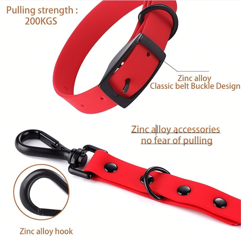 Silicone Pet Collar and Leash Set Easy