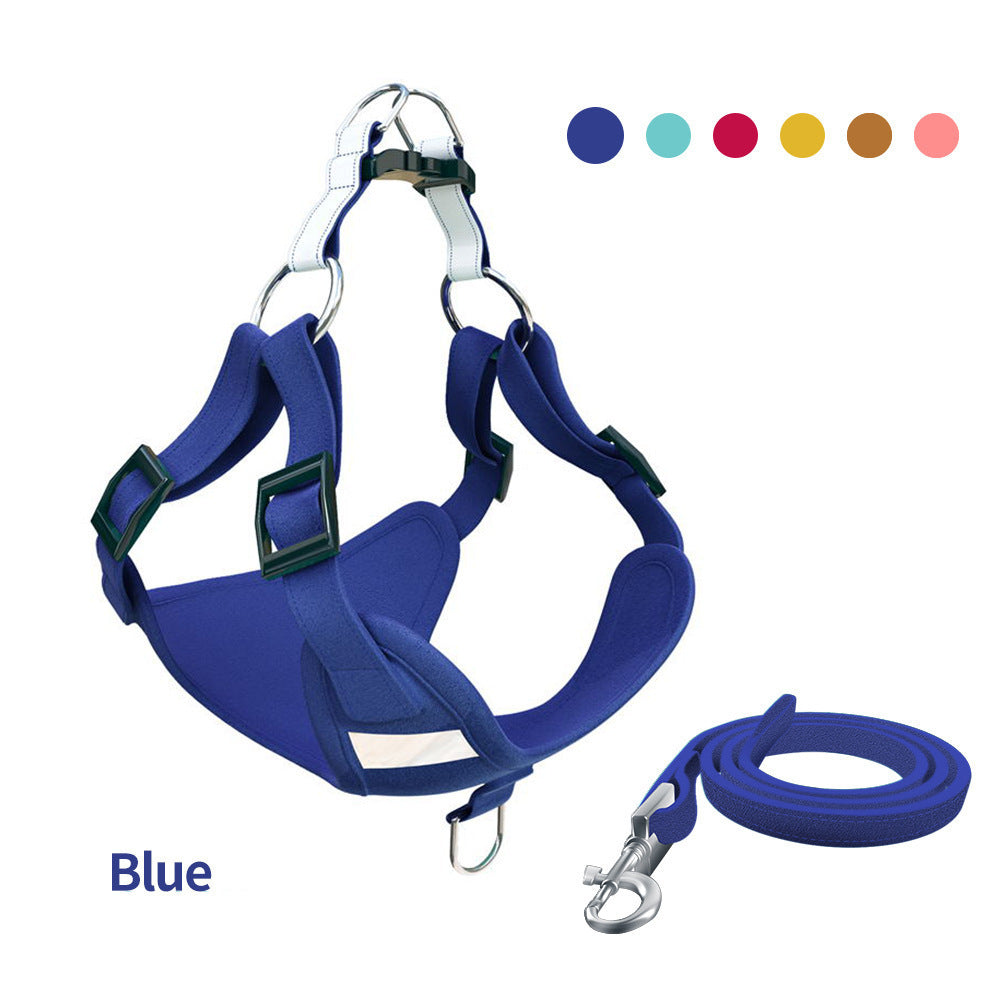 Dog Harness Reflective Dog Leash Vest Type Harness Set