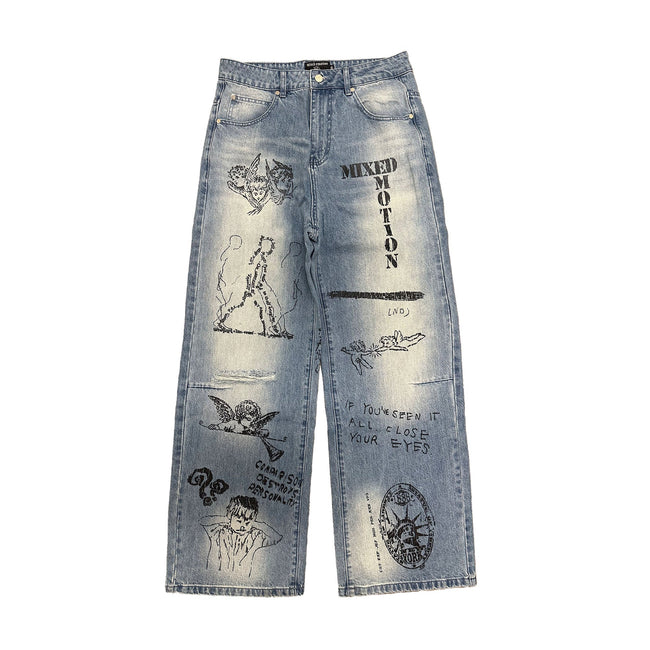 Mixed Emotions Blue “Canvas” Denim Hover Image