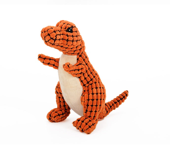 Dinosaur Plush Chew and Sound Dog Toy