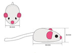5pcs Fake Mouse Rabbit Skin Mouse Cat Toy