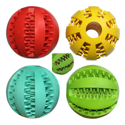 Rubber Food Ball Bite Resistant Dog Toy Mint Flavor Watermelon Tooth Ball Molar Toy Hover Image