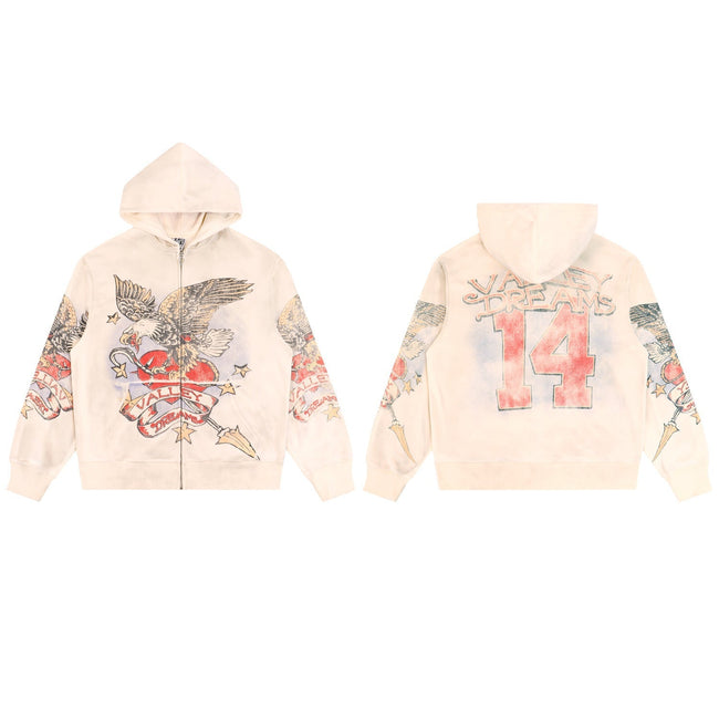 Vale Forever Cream Butterfly Graphic Hoodie Hover Image